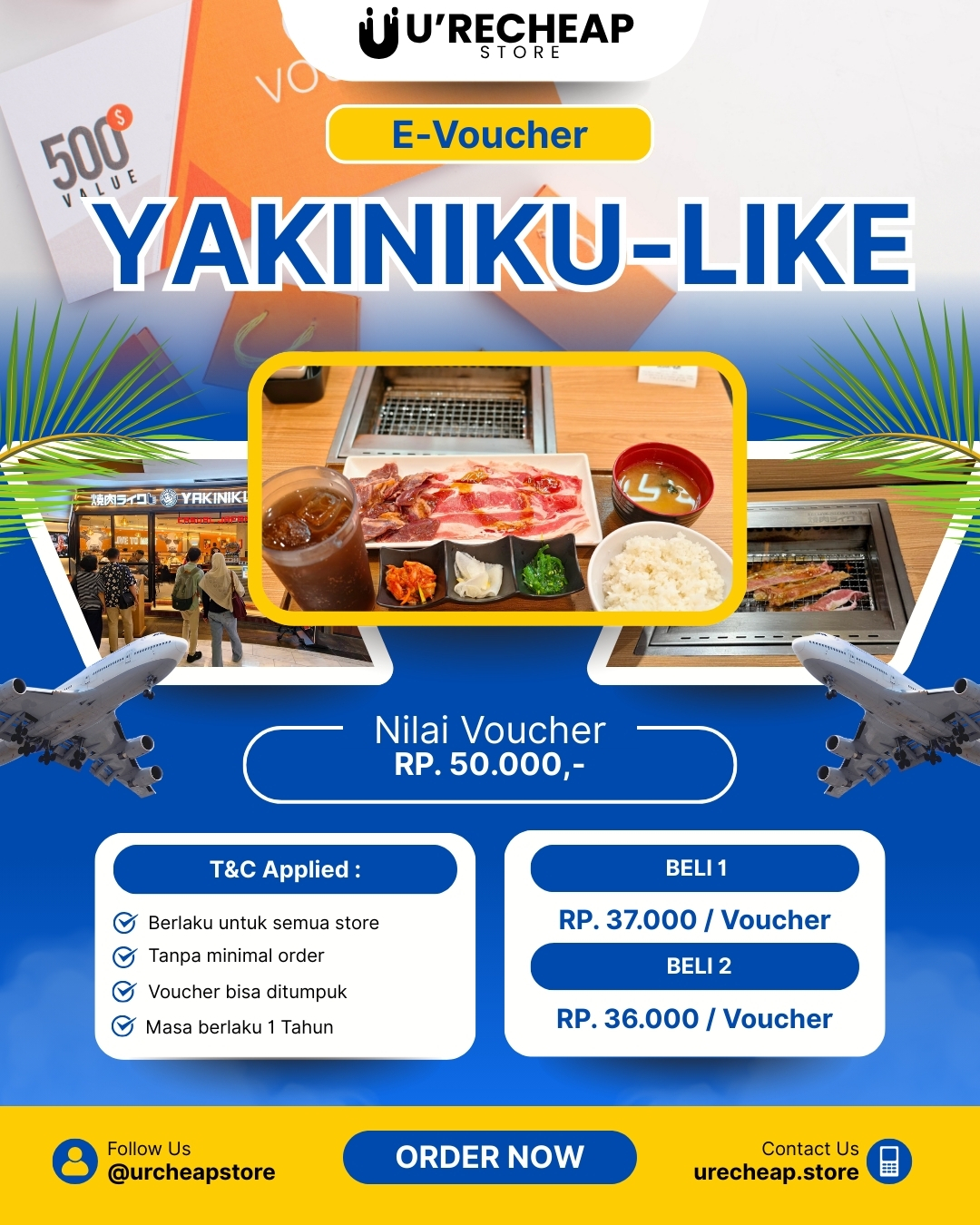 Yakiniku Like Voucher Rp50.000