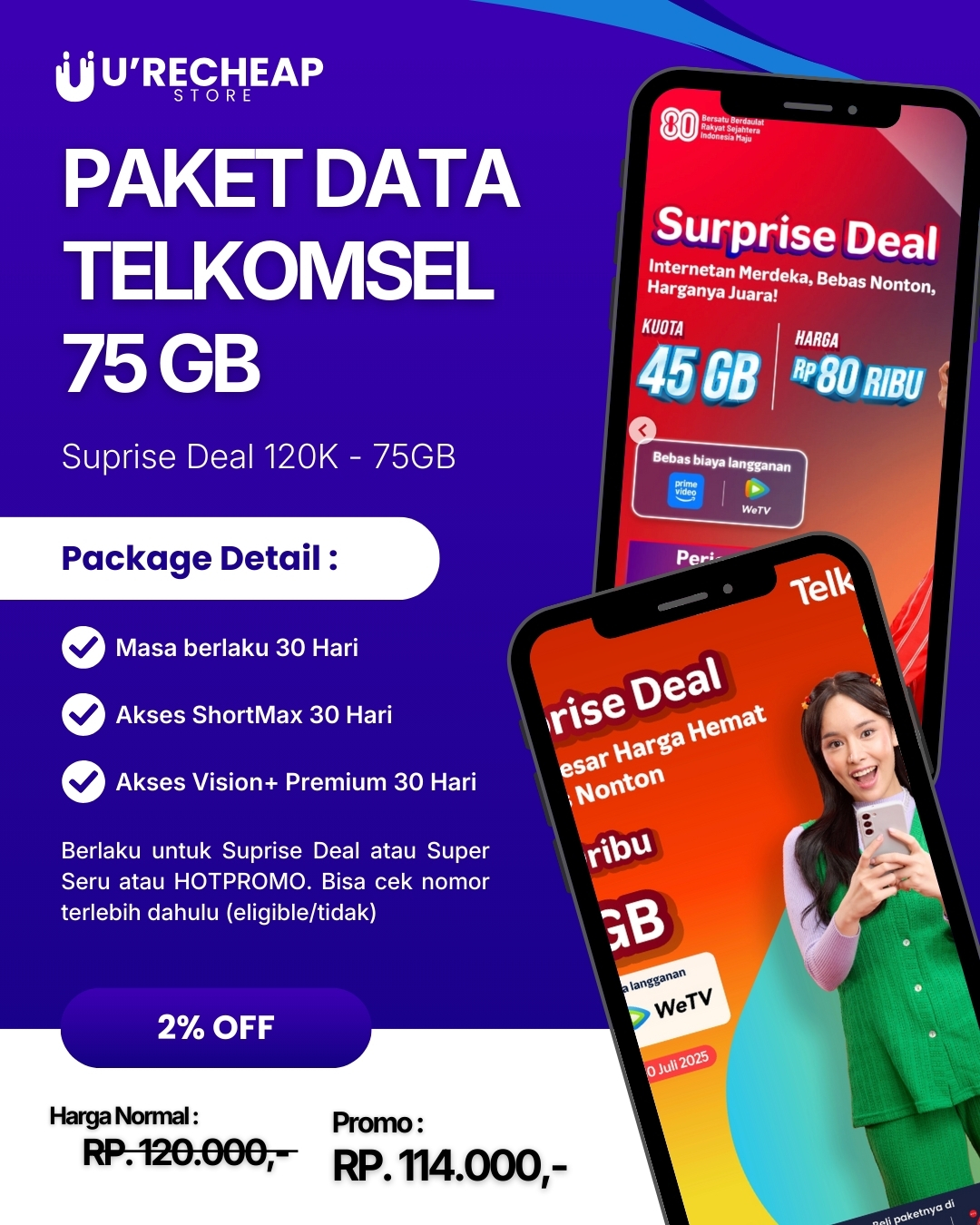 Paket Data Telkomsel 75GB