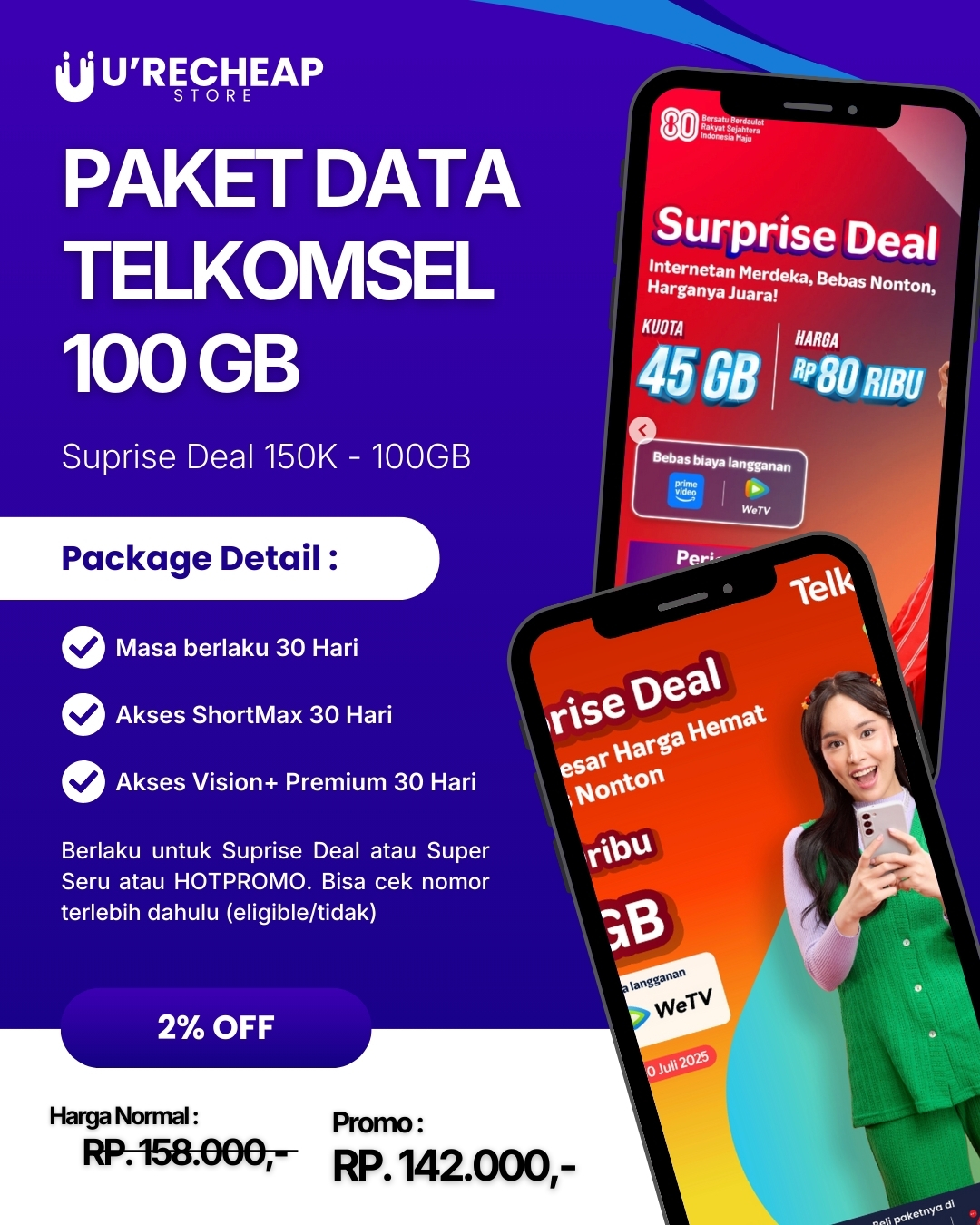 Paket Data Telkomsel 100GB